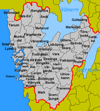 Västra Götaland county map